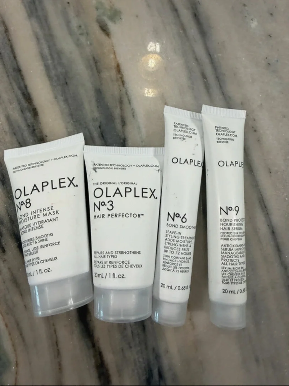 Olaplex No.3, No.6, No.8 & No.9 Hair Treatment Travel Set - White
